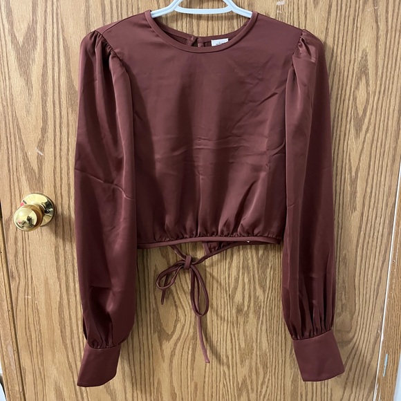 Aritzia Wilfred Silk Tie Back Top - Picture 1 of 4